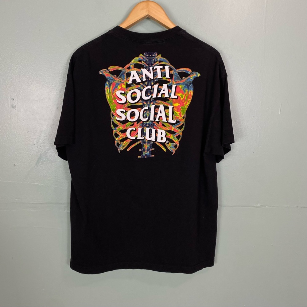 Anti Social Social Club Tee Short Sleeve Black Skeleton XL